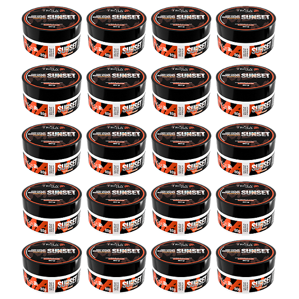 20 Pomadas Modeladoras Premium Sunset 80g Controle De Frizz Tróia Hair