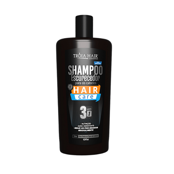 Shampoo Escurecedor 3 Em 1 C/ 130ml Nova Fórmula - Tróia Hair