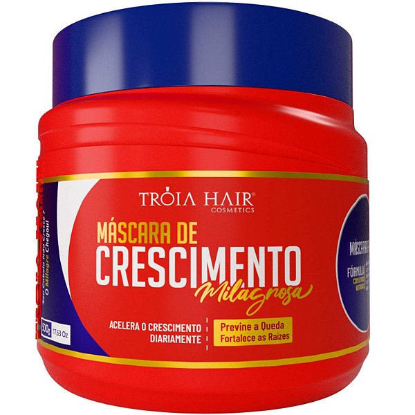 Máscara Capilar Milagrosa 500g Cabelos Fortes, Longos e Saudáveis Troia Hair