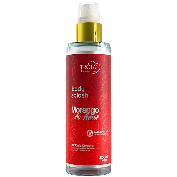 Body Splash Morango do Amor Tróia Hair 200ml – Perfume Irresistível para o Dia a Dia