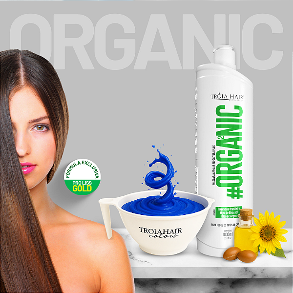 #Organic Premium - Troia Hair - 1L - Escova Progressiva Livre de Formol