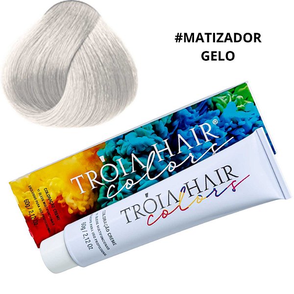 Coloração em Creme Permanente  #Matizador Gelo - Troia Hair colors 60g