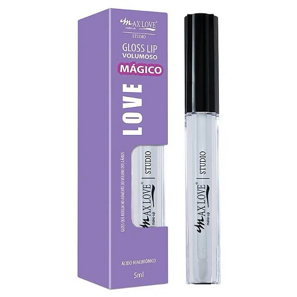 GLOSS VOLUMOSO MÁGICO MAX LOVE — LIP GLOSS MUDA DE COR COM PH E EFEITO VOLUME
