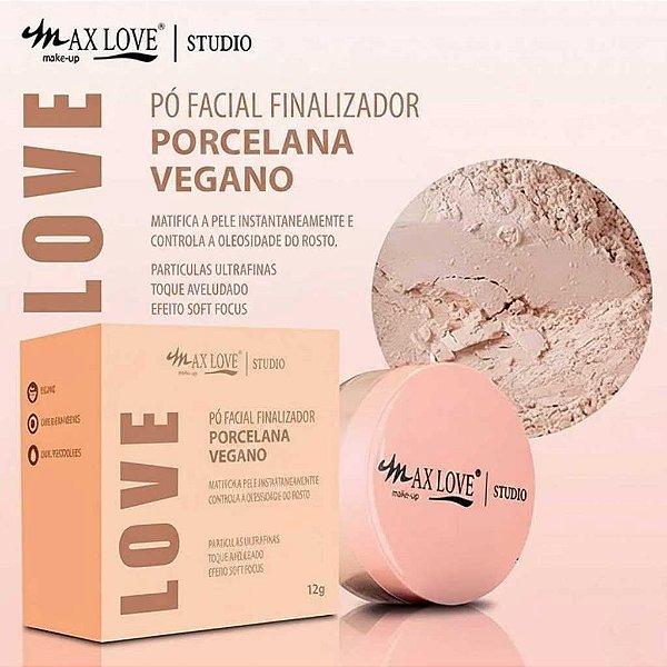 Pó Facial Finalizador Porcelana Vegano Max Love