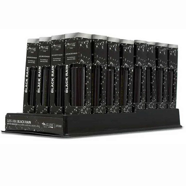 BOX C/32 GLOSS MÁGICO BLACK RAIN MAX LOVE — MUDA DE COR PH LABIAL