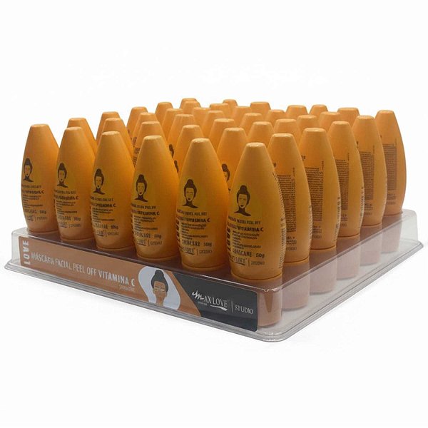 Máscara Facial Peel Off Colageno e Vitamina C Max Love com 48un de 50g