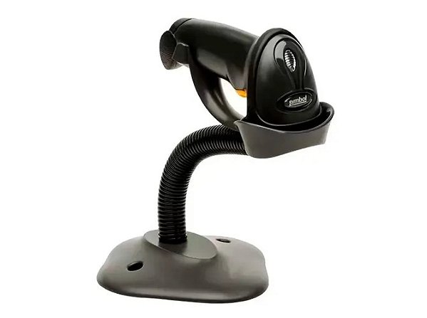 Leitor de Código de Barras Zebra LS2208 Com Fio e Suporte - LS2208-SR20007BR-U
