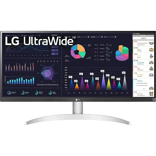 Monitor LG 29" UltraWide 100Hz 1ms FHD Branc 29WQ600B-W.AWZM