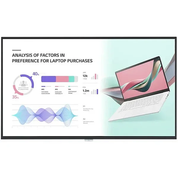 Monitor LG 86" 4K Profissional Stand Alone | 86UH5J-H