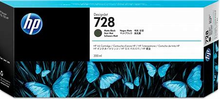 Cartucho de Tinta HP 728 Preto Fosco MK 300 ml - F9J68A
