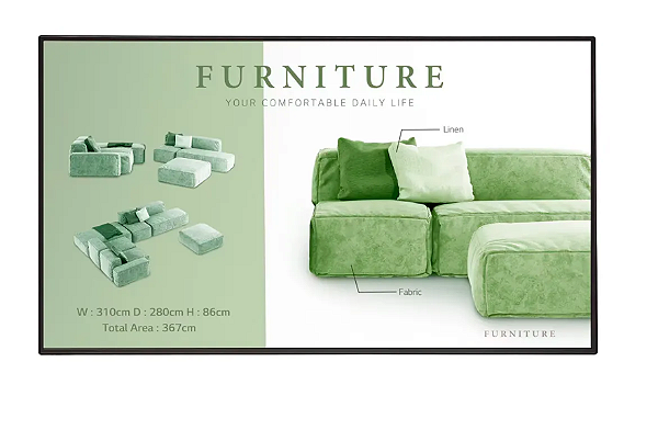 Monitor Profissional LG LED 65" Stand Alone - 65UM5N-H.AWZM