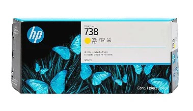 Cartucho de tinta HP 738 Amarelo 300ml - 676M8A