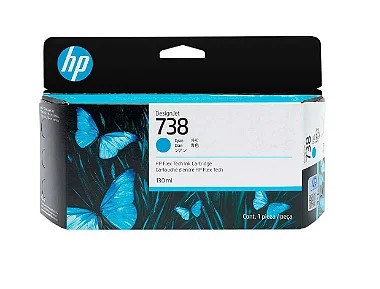 Cartucho de Tinta HP 738 Ciano 130ml -498N5A