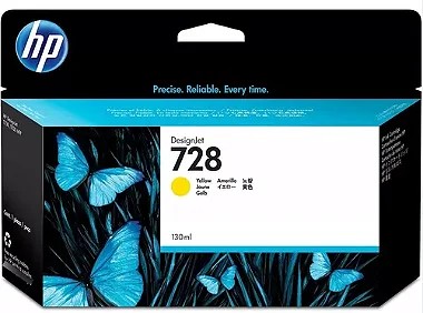 Cartucho de tinta amarelo HP 728 DesignJet 130 ml - F9J65A