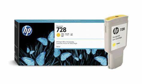 Cartucho de Tinta HP 728 Amarelo 300ml - F9K15A