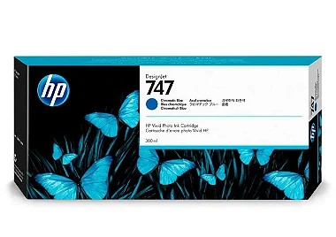 Cartucho de Tinta HP 747 Azul Cromático 300ml - P2V85A