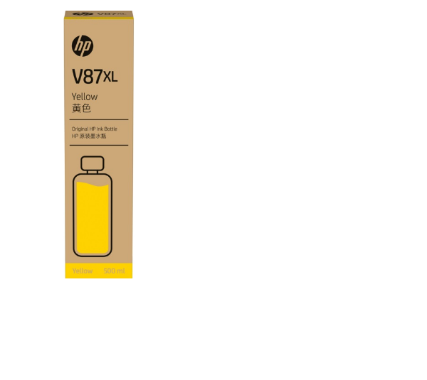 Garrafa de Tinta Amarelo HP V87XL com 500 ml