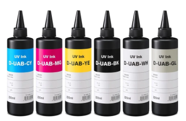 Tinta D-UAB (CMYK WH GL) para BF-16 - Frasco de 220ml