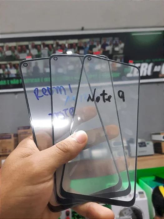 VIDRO SEM OCA REDMI NOTE 9/REDMI NOTE 9 5G/REDMI 10X 4G