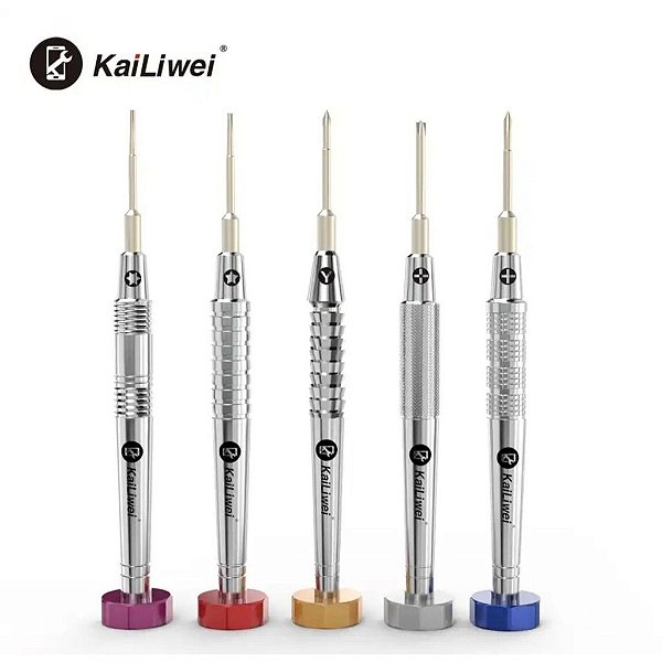 Kit Mini Chave de Fenda KaiLiwei com 5 peças