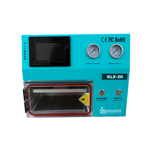 Maquina laminadora e tira bolha GLX 20+ acompanha compressor e bomba