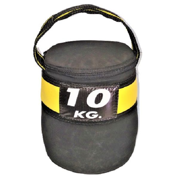 Kettlebag 10kg Preto/Amarelo - Kettlebell de Tecido
