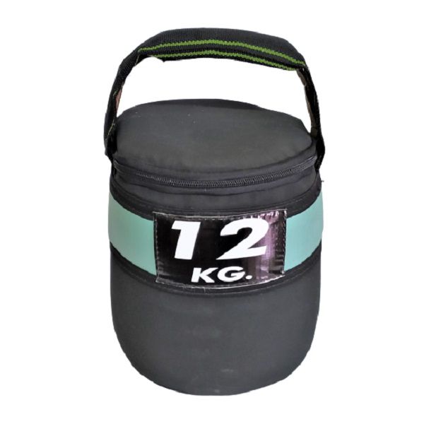 Kettlebag 12kg Preto/Verde Água - Kettlebell de Tecido