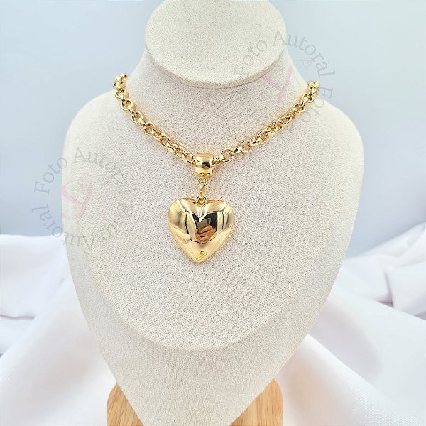 Colar Coração Dourado