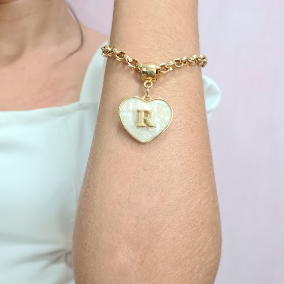 Pulseira Inicial Coração