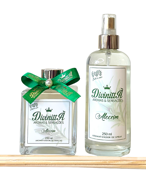 Kit Aromatizador Spray e Varetas - Alecrim