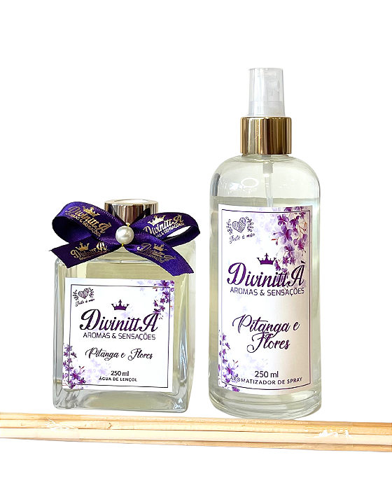 Kit Aromatizador Spray e Varetas - Pitanga e Flores