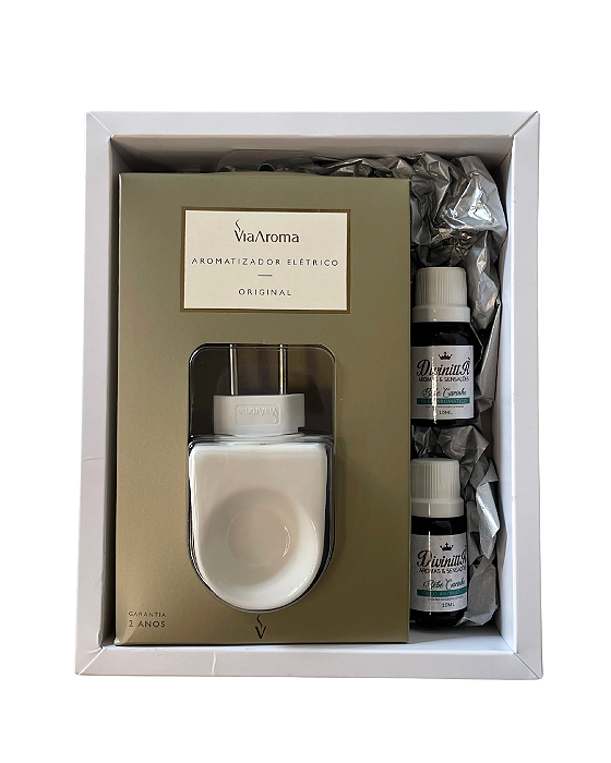 Kit Presente Difusor de Tomada e 2 Óleos Aromáticos - Bebê Carinho