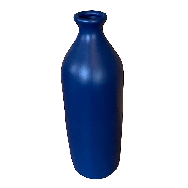 Vaso garrafa alta P azul