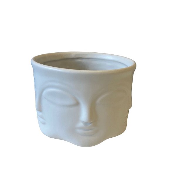 Cachepot Zen Cerâmica branco