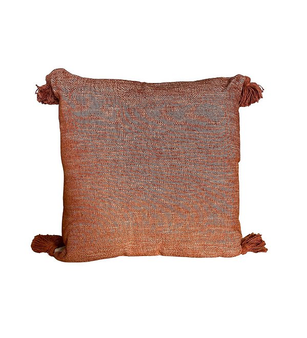 CAPA DE ALMOFADA TERRACOTA JACQUARD 50X50CM