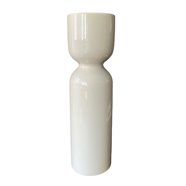 Vaso em Cerâmica Areia Brilho Alto