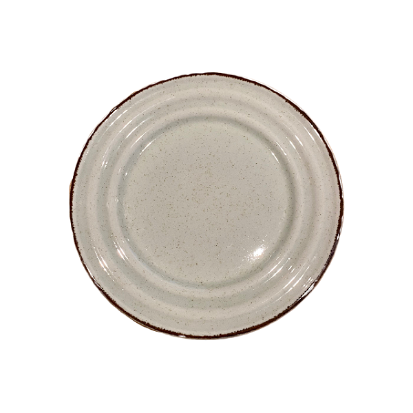 PRATO SOBREMESA PORCELANA VERDE - conj c/ 6