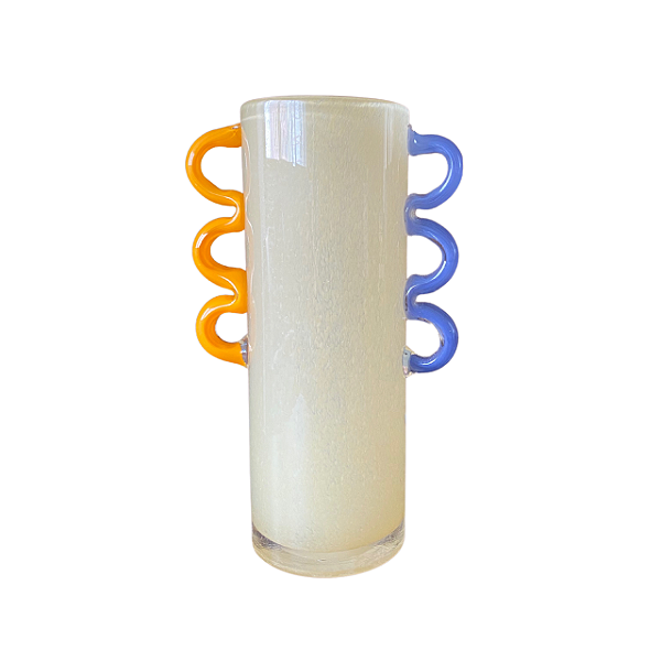 VASO DE VIDRO ALTO AREIA