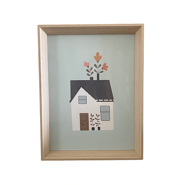 Quadro Casinha telhado cinza