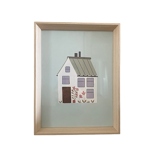 Quadro Casinha telhado bege