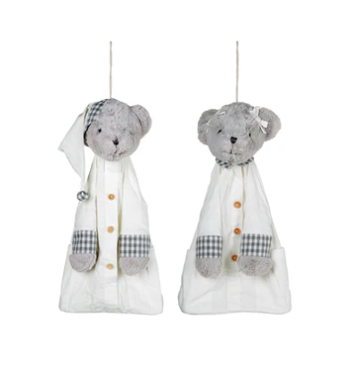 Porta fralda Urso e Ursa de pijama
