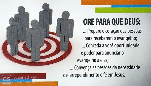 ORE PARA QUE DEUS CARTÃO ALVO DE ORAÇÃO JMN