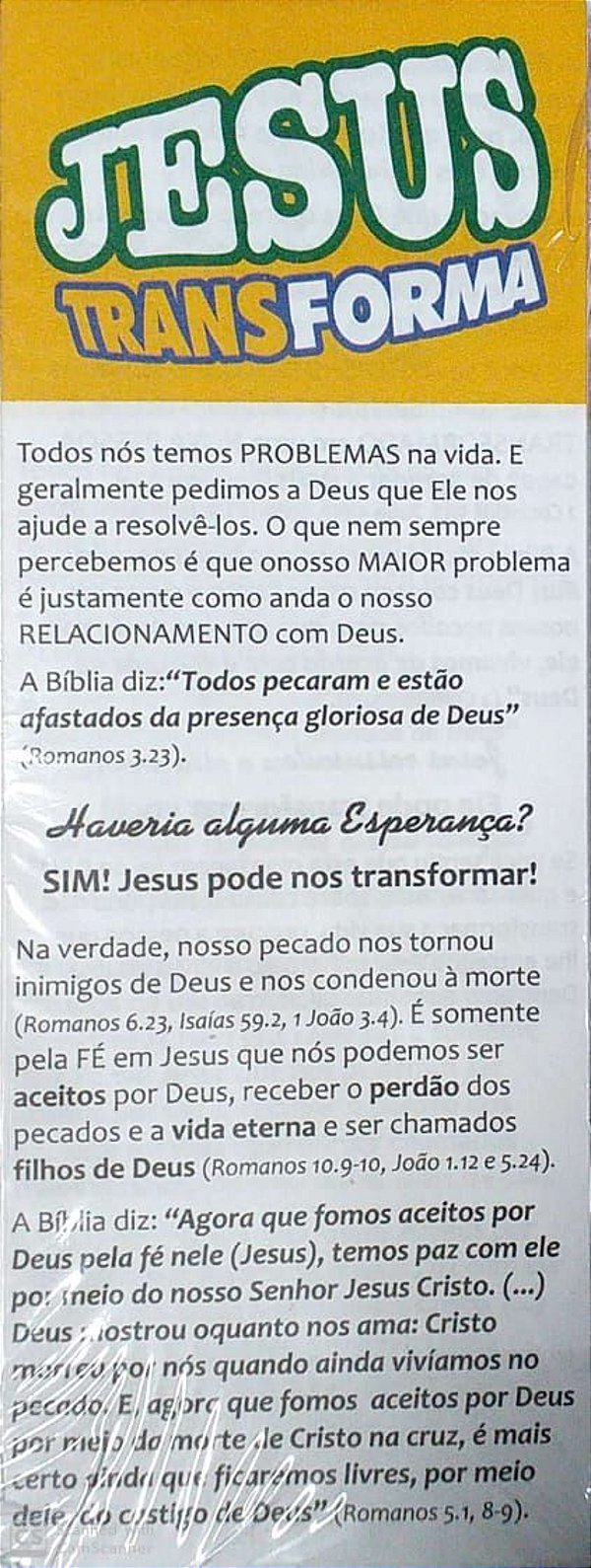JESUS TRANSFORMA (CENTO) FOLHETO JMN