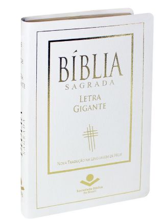 BÍBLIA SAGRADA LETRA GIGANTE NTLH COURO BRANCA