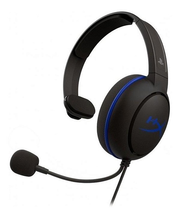 Headset over-ear gamer HyperX Cloud Chat preto e azul *novo
