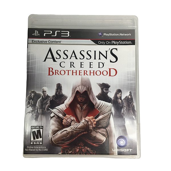 Jogo PS3 Assassins Creed BrotherHood mÃ­dia fÃ­sica *seminovo