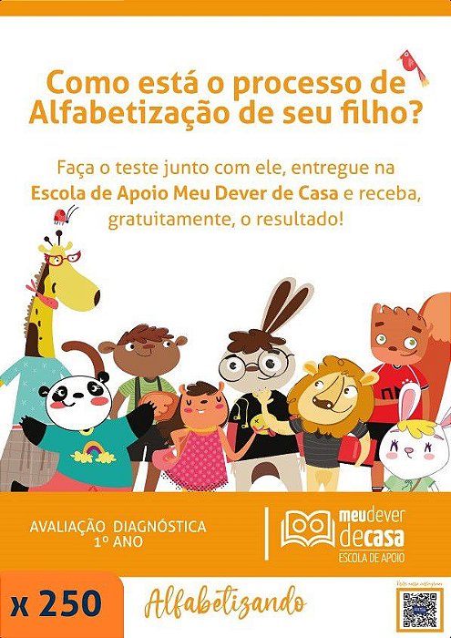 Kit Captação Avaliação Diagnóstica 1º ano (250 unidades)