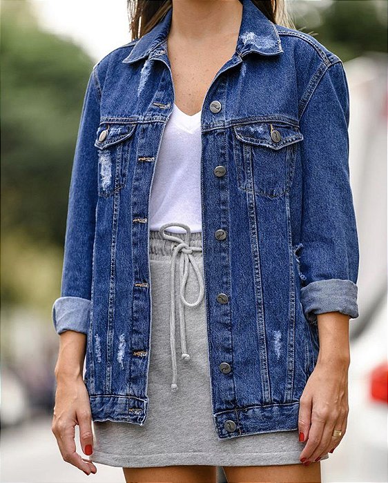jaqueta jeans oversized feminina comprar