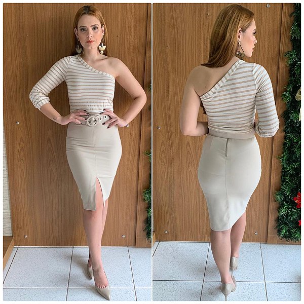 saia lapis com cinto