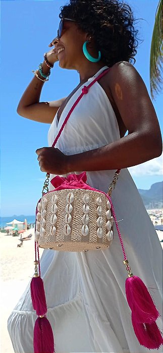Bolsa de Palha de Buriti Myconos Bag Pink